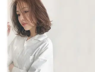 ミディアム カラー Natura 八事店のヘアスタイル