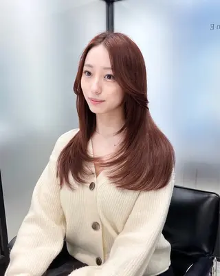 ロング 韓国レイヤーカット 髪質改善▫️水野有真のヘアスタイル