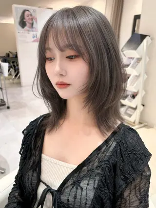 ミディアム 小顔カット/レイヤー 【WiLL】加藤のヘアスタイル