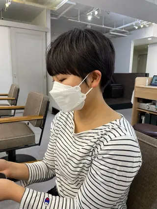 ショート カラー パーマ* 顔まわり似合わせのヘアスタイル