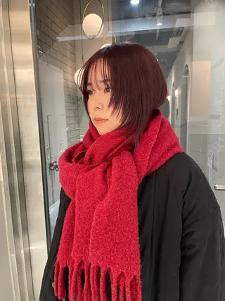 ミディアム カラー satsuki 暖色・ブラウンカラーのヘアスタイル