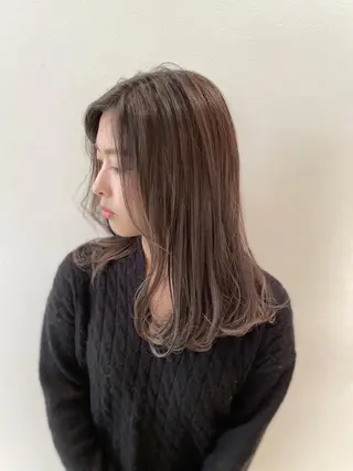 セミロング カラー 平田 健一のヘアスタイル