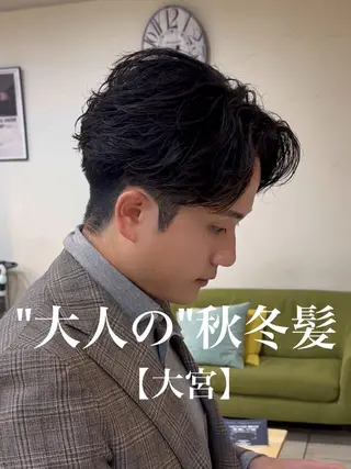 ショート パーマ メンズ 毛流れ/シャドウ 【大宮】Mizukiのヘアスタイル