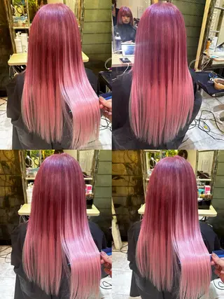 ロング カラー エクステ原宿 シンヤのヘアスタイル