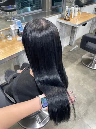 ロング カラー ヘアアレンジ 赤み消しブラウン プロ🐿けんご🐿のヘアスタイル