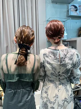 セミロング カコ/レイヤーカット ヘアアレンジのヘアスタイル