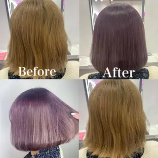 ショート カラー 髪質改善×矯正🫧 韓国ヘアasamiのヘアスタイル