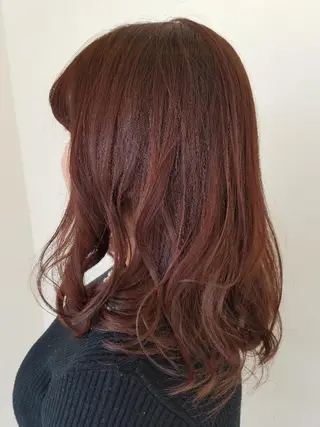 ミディアム カラー 髪質改善/ハイライト 小林秀樹のヘアスタイル