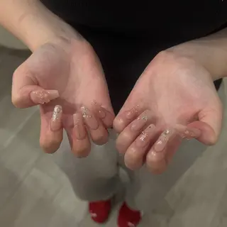 ネイル 🎀うかん 🎀チップ長さ出しのネイルデザイン