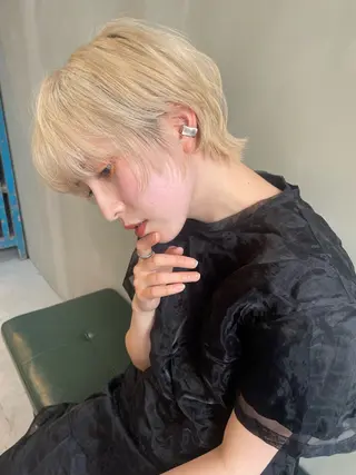 ショート カラー ショート/ボブ専門 宮脇美奈/南船場のヘアスタイル