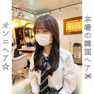 ロング 本場の韓国ヘア 🇰🇷チ・ヨンジュのヘアスタイル