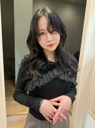 セミロング 原田 大希のヘアスタイル