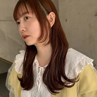 ミディアム カラー yuuka/ボブ/ダ ブルカラー/髪質改善のヘアスタイル