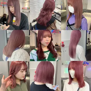 ミディアム カラー 🍒暖色✖️レイヤー ／Haruna🍒のヘアスタイル