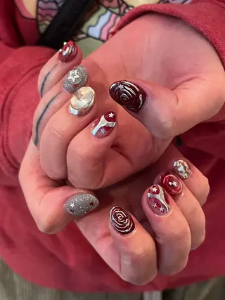 ネイル 文 /個性派ネイルのネイルデザイン