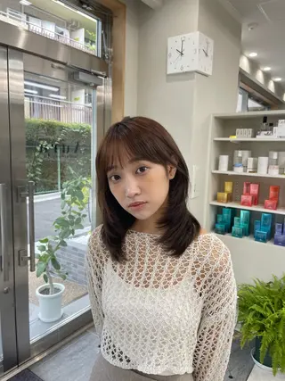 ミディアム 透明感カラー🎨 磯部拓磨のヘアスタイル