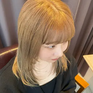 ミディアム カラー ボブウルフ／ボブ Satsuki【名駅のヘアスタイル