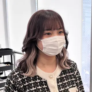 ミディアム カラー ヘアアレンジ 🥀モテ暖色× エクステ🥀あかりのヘアスタイル