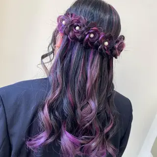 ロング ヘアアレンジ 顔まわり‎🤍小顔 カット🤍みさきのヘアスタイル