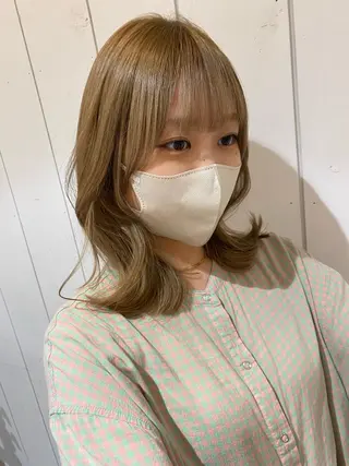 ミディアム 🫧顔周りカット 🫧樫村優香のヘアスタイル