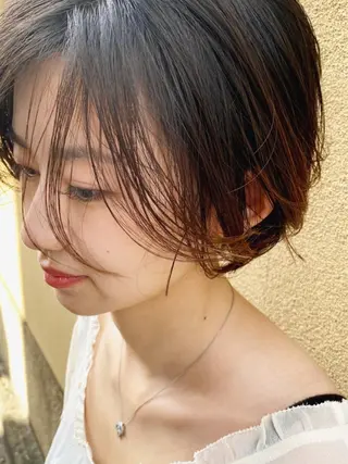 ミディアム カラー 小顔ショート✁ ⁂Yukari⁂のヘアスタイル