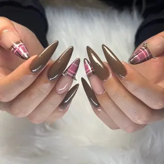 ネイル 🎀うかん 🎀チップ長さ出しのネイルデザイン