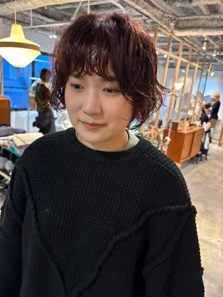 ショート カラー パーマ Hayashi Shioriのヘアスタイル