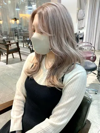 ショート カラー ヘアアレンジ ハイトーン/美髪矯正 🍃大江拓実のヘアスタイル