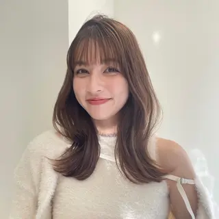 セミロング 透明感🍨レイヤー ヘアセット/miyuのヘアスタイル