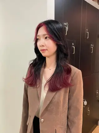 セミロング 横山 奈央のヘアスタイル