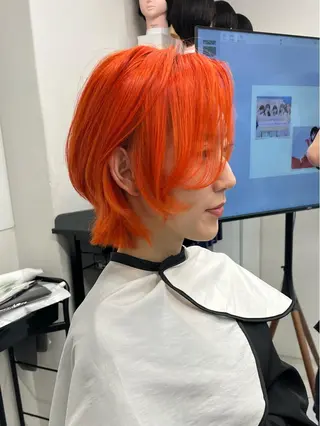 ショート カラー 海外girl🤎 透明感ベージュmaoのヘアスタイル