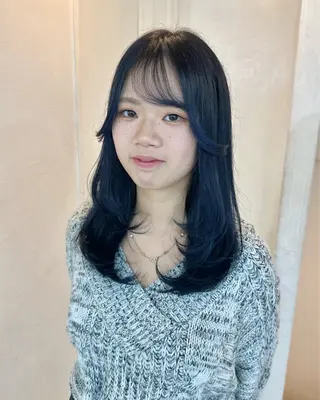 セミロング カラー インナーカラー/レイ ヤーカット♡/マキシのヘアスタイル