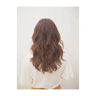 ロング カラー パーマ 永岡 鉄平のヘアスタイル