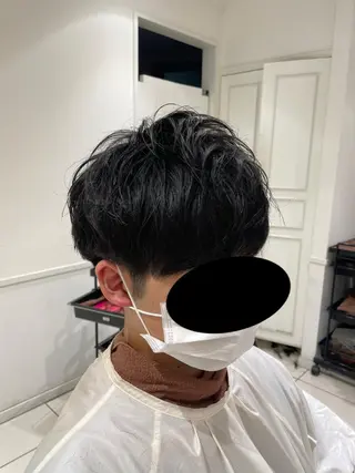 パーマ メンズ センターパート 川島爽楽のヘアスタイル