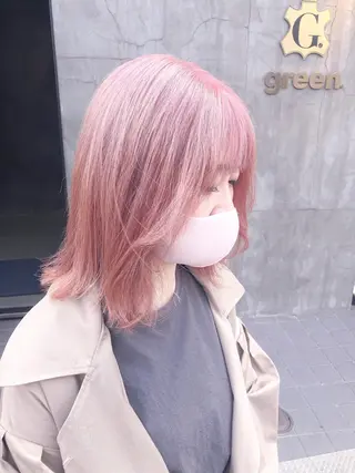 ミディアム カラー 🦋透明感カラー /ケアブリーチ🦋のヘアスタイル