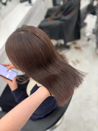 セミロング カラー 🤍レイヤー/顔周り /hirari🤍のヘアスタイル