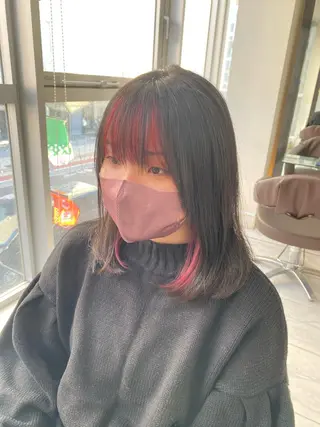 セミロング カラー Agu hair TENOE大宮氷川参道店所属・☀️透明感艶感カラー 増田魁土☀️のヘアスタイル