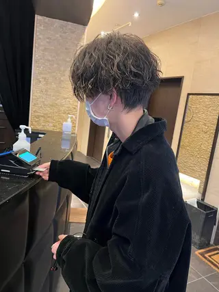 メンズ 福岡縮毛矯正✨️ ストレート 向井和輝のヘアスタイル