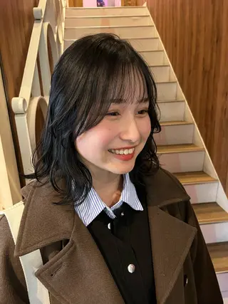 ミディアム カラー 【暗め透明感カラー】 【インナー】小島良太のヘアスタイル