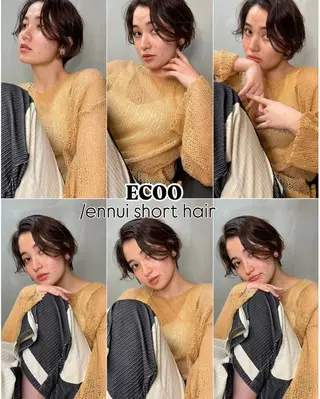 ショート カラー ショート/ボブ専門 宮脇美奈/南船場のヘアスタイル