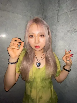 ロング カラー ヘアアレンジ ♡韓国風ヘア 🐈♡MIHOのヘアスタイル