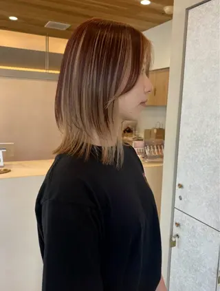 ミディアム カラー 🎀レイヤーカット 韓国ヘア🎀maiのヘアスタイル