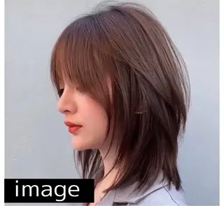 ミディアム yu-kaハッシュ カット/韓国レイヤーのヘアスタイル