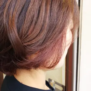 ショート カラー 髪質改善&白髪ぼかし カラー♡店長みやけ♡のヘアスタイル