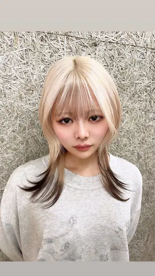 ミディアム ハイトーン専門美容師 kimutaのヘアスタイル