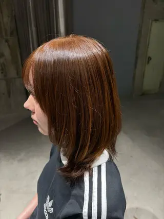 ミディアム カラー 玉置 七海のヘアスタイル