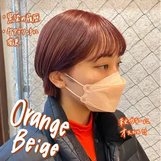 ショート カラー 暖色艶color / ボブ🦩Rioのヘアスタイル
