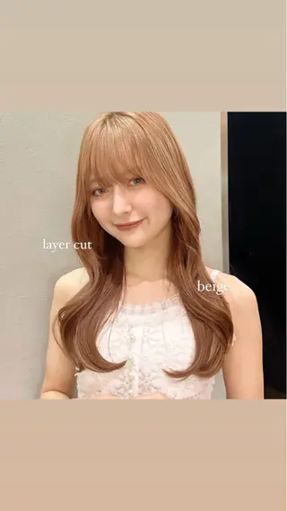 ロング Haruka 🌸暖色カラーのヘアスタイル
