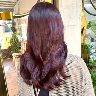 ロング カラー ブリーチなし✨艶髪 カラー𓃲YAGIのヘアスタイル