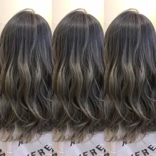 セミロング カラー 透明感カラー・ 髪質改善🩵イケダのヘアスタイル